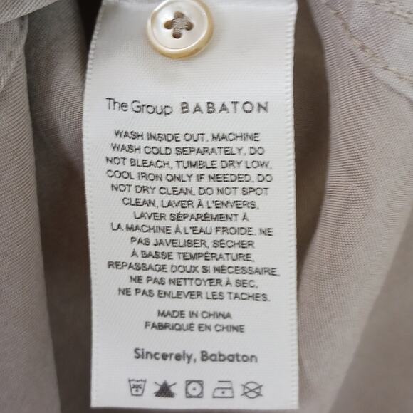 The Group Babaton SZ S Utility Button-Up Shirt Tan - Picture 7 of 8